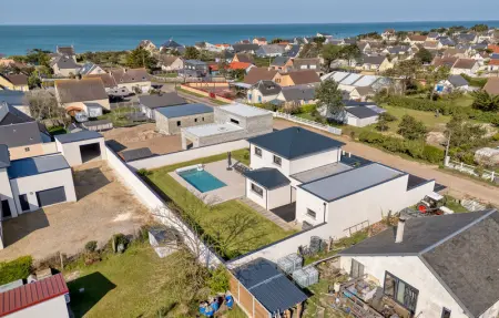 Maison piscine 150m de la mer, Maison 10 personnes à Saint Germain sur Ay - Photo 1