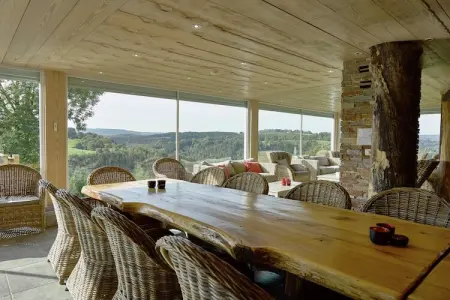 The Wood-Stone Cottage, Chalet cosy à Stoumont avec piscine intérieure et hammam - Photo 7