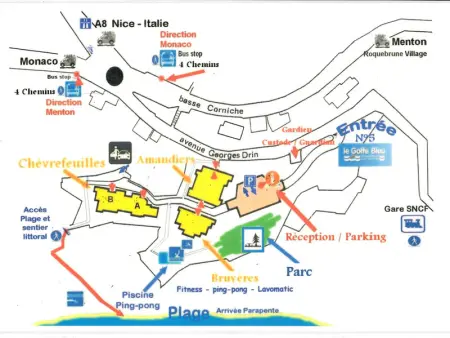 Appartement pour 6 avec Wi-Fi à Roquebrune-Cap-Martin - Photo 3