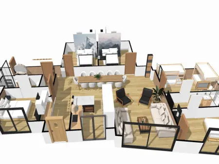 Chalet 6 pièces pour 12 pers, Animaux acceptés, Parking, Wi-Fi - Photo 2