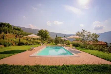 San Martino Ulivi, Villa à Cortona avec Piscine et Vue sur Chiana - Photo 3