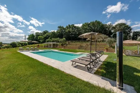 Borgo Le Spighe, Ferme en Toscane avec piscine et vue - Photo 9