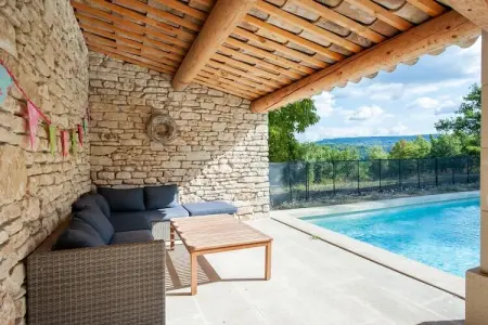 Luberon, Villa à Saignon avec Piscine et Vue - Photo 17