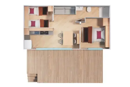 Baia Domizia Villaggio Camping I4, Chalet avec terrasse et piscine - Photo 34