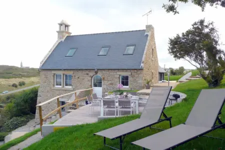 Ferienhaus mit Panorama-Meerblick Plonévez-Porzay, Maison en Pierre en Bretagne avec Vue Mer - Photo 1