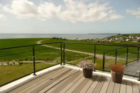 Premium-Ferienvilla mit Jacuzzi 180° Panorama-Meerblick Telgruc-sur-Mer, Villa à Telgruc-sur-Mer avec vue mer & jacuzzi - Photo 18
