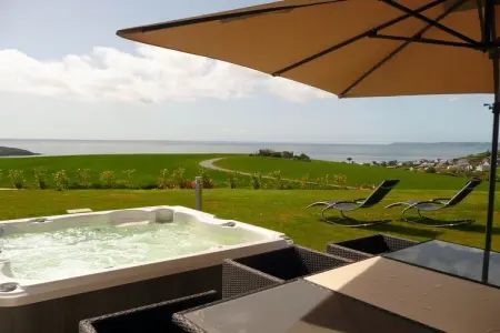Premium-Ferienvilla mit Jacuzzi 180° Panorama-Meerblick Telgruc-sur-Mer, Villa à Telgruc-sur-Mer avec vue mer & jacuzzi - Photo 26