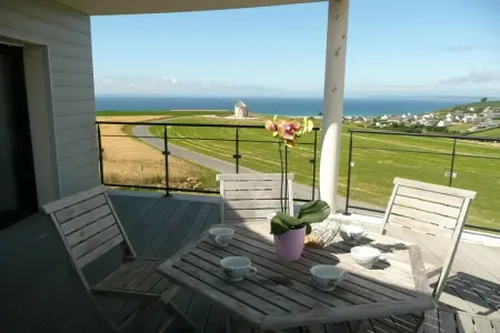 Premium-Ferienvilla mit Jacuzzi 180° Panorama-Meerblick Telgruc-sur-Mer, Villa à Telgruc-sur-Mer avec vue mer & jacuzzi - Photo 29