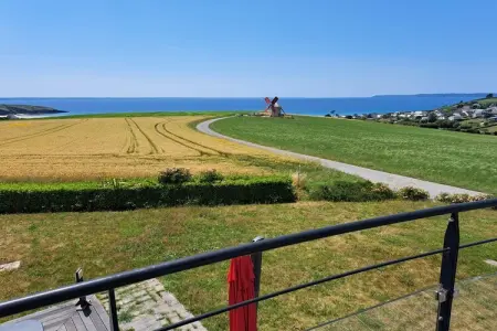 Premium-Ferienvilla mit Jacuzzi 180° Panorama-Meerblick Telgruc-sur-Mer, Villa à Telgruc-sur-Mer avec vue mer & jacuzzi - Photo 31