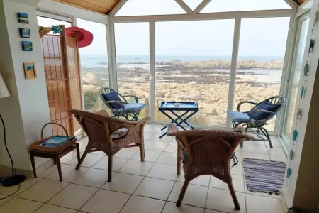 Das Meer vor der Türe 180° Panoramablick Plouescat, Maison de pêcheur en Bretagne près de la mer - Photo 8
