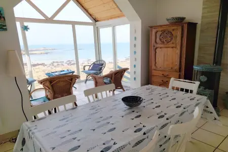 Das Meer vor der Türe 180° Panoramablick Plouescat, Maison de pêcheur en Bretagne près de la mer - Photo 9