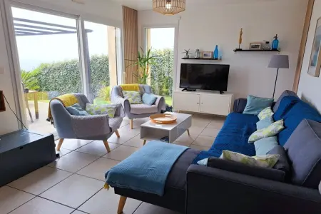 180° Panorama Meerblick Ferienhaus Telgruc-sur-Mer, Villa à Crozon avec vue mer & plage - Photo 3