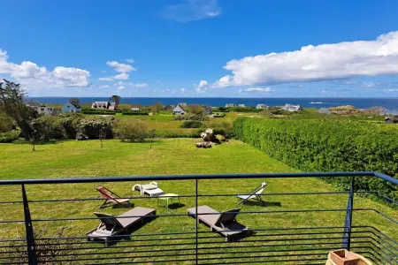 Ferienhaus mit 180° Panorama Meerblick Lampaul-Plouarzel, Maison de Vacances en Bretagne Vue Mer - Photo 15