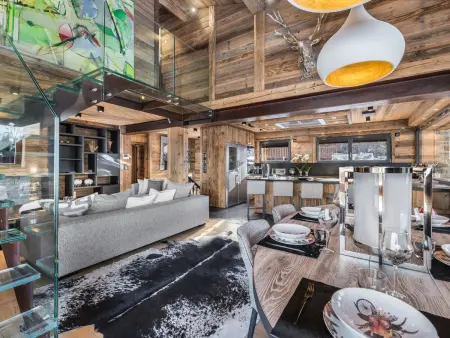 Chalet de luxe avec jacuzzi, salle cinéma et piscine au centre de Megève - Photo 2