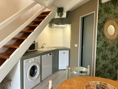Mini-Villa rénovée, pieds dans l'eau, climatisée, jardin ombragé, accès direct mer, 2-4 pers - Photo 3