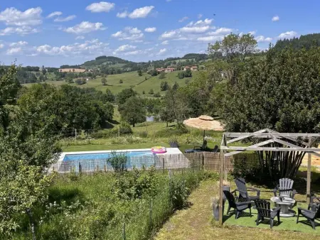 Gîte en pierres avec piscine partagée, Gite 5 personnes à Belmont de la Loire - Photo 11