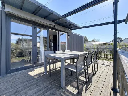 Mobil-home 6 pers, 3 chambres, piscine chauffée, plage à 200m, terrasse couverte - Photo 12
