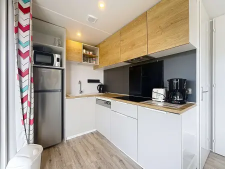 Mobil-home Grand Confort 4 pers, 2 chambres, 1 sdb, clim, terrasse & parking, à 200m de la plage - Photo 5