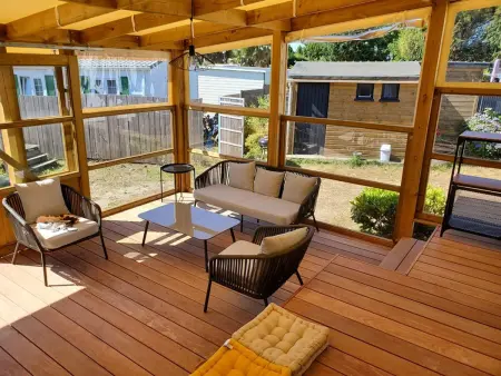 Mobile-home cosy à 200m plage, pour 5 pers. avec terrasse, jardin et équipements complets - Photo 1