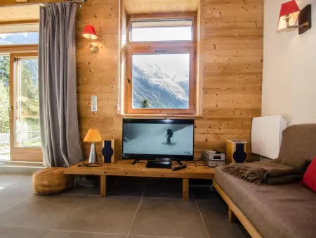 Chalet mitoyen aux pieds des pistes pour 6 pers., animaux admis, à Chamonix - Photo 14