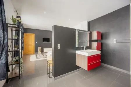 Magnifique maison de vacances pour 10 adultes avec pscine intérieure  Sauna Bains à remous et  Hamam, Maison de vacances à Verviers avec sauna - Photo 18