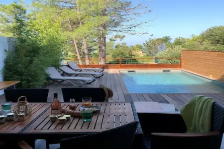Résidence Les Jardins d'Eve - Solenzara // Type F2 - 2 Erw und  2 Kinder bis 12 J, Maison de ville avec piscine privée à Solenzara - Photo 4
