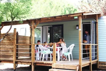 Caravanpark Domaine Sainte Véziane Bessan-Mobilhome Premium 2 chambres 4-6 pers, Mobilhome à Bessan avec terrasse - Photo 4