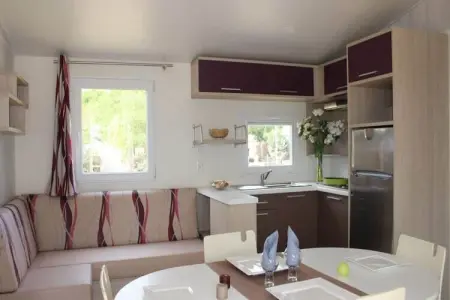 Caravanpark Domaine Sainte Véziane Bessan-Mobilhome Premium 2 chambres 4-6 pers, Mobilhome à Bessan avec terrasse - Photo 7