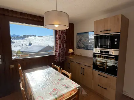 Studio cabine lumineux Les Saisies, ski au pied, balcon, 5 couchages - Photo 9