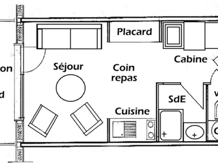 Studio cabine aux Saisies, balcon sud, 4 couchages - Photo 3