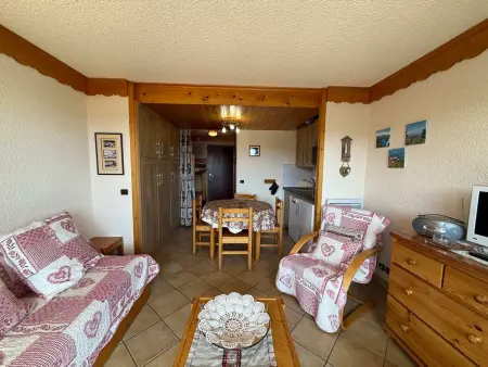 Studio cabine aux Saisies, balcon sud, 4 couchages - Photo 6