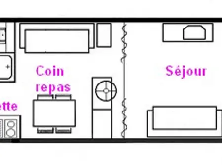 Studio lumineux avec balcon sud, animaux admis, Appartement 3 personnes à Les Saisies - Photo 3