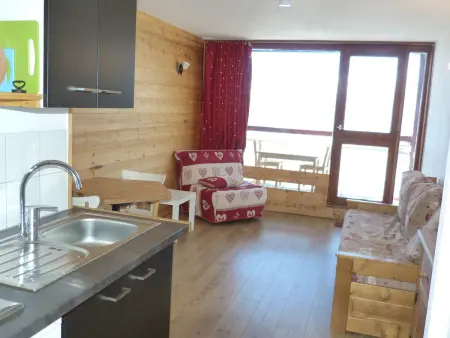 Studio 3 personnes avec balcon, WiFi et animaux admis aux Arcs 1800 - Photo 5