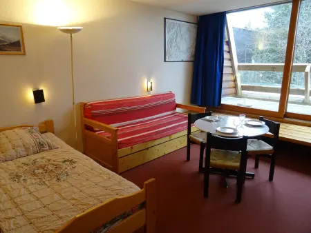 Studio 3 pers à Arc 1600, balcon exposé sud, skis aux pieds, WiFi - Photo 1