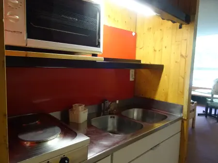 Studio 3 pers à Arc 1600, balcon exposé sud, skis aux pieds, WiFi - Photo 9