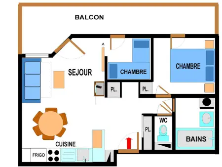 Appartement spacieux 6 pers. au pied des pistes avec balcon, Wi-Fi, parking - Photo 5