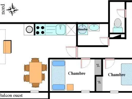 Appartement 6 pers, centre village, proche pistes, 52m², balcon, WIFI, casier à skis, draps inclus - Photo 4