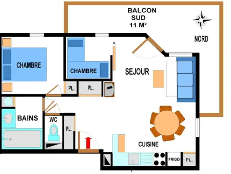 Appartement spacieux 6 personnes, WIFI, parking, au pied des pistes - Photo 5