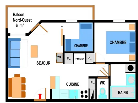 Appartement spacieux 6 pers au pied des pistes avec parking et WIFI - Photo 5