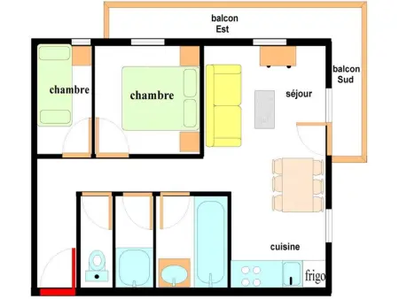 Appartement 6 pers. au pied des pistes avec Wi-Fi et parking - Photo 5