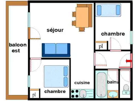 Appartement 6 pers, 2 ch, Lanslebourg-Val Cenis, piscine - Photo 5