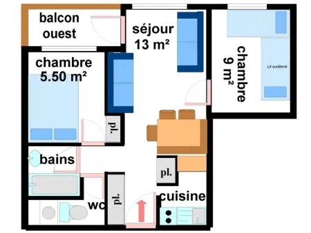 Appartement à Lanslebourg, 7 pers, près des pistes - Photo 5