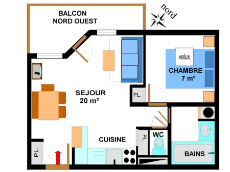 Appartement 4 pers à Val Cenis, au pied des pistes, parking, WIFI et balcon - Photo 5