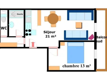Appartement spacieux 5 pers avec balcon et wifi à Lanslebourg - Photo 5