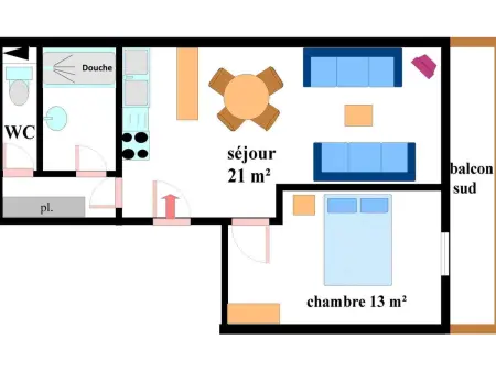 Spacieux appartement 5 pers, balcon, WiFi - Lanslebourg - Photo 5