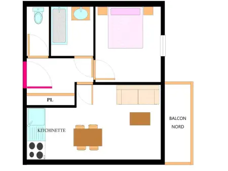 Appartement cosy 4 pers. pied des pistes avec parking et piscine - Lanslebourg - Photo 5