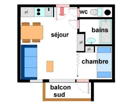 Charmant appart pour 4 au centre de Lanslevillard, balcon, parking - Photo 5