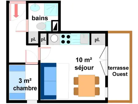 Appartement pour 4 à Val Cenis Lanslevillard, proche caravaneige et remontées mécaniques - Photo 5