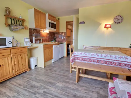 Studio cabine ensoleillé avec balcon à 1450m, Appartement 2 personnes à Notre Dame de Bellecombe - Photo 4