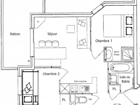 Appartement 3 pièces à Méribel Village avec piscine, 4 personnes - Photo 9